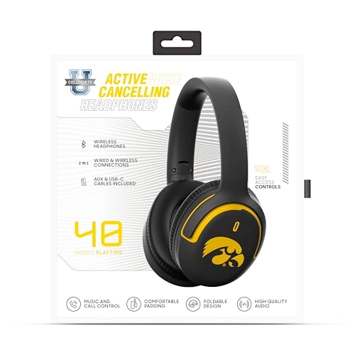Active Noise Cancelling Over the Ear Headphones - Wireless Headphone