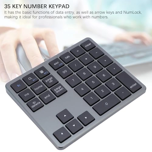 Numeric Keypad - 35 Keys Wireless Rechargeable
