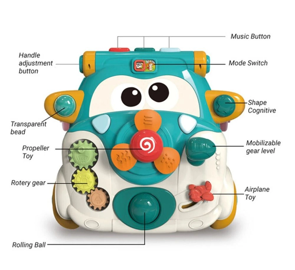 Teknum 3 in 1 Baby Walker - Green Musical keyboard