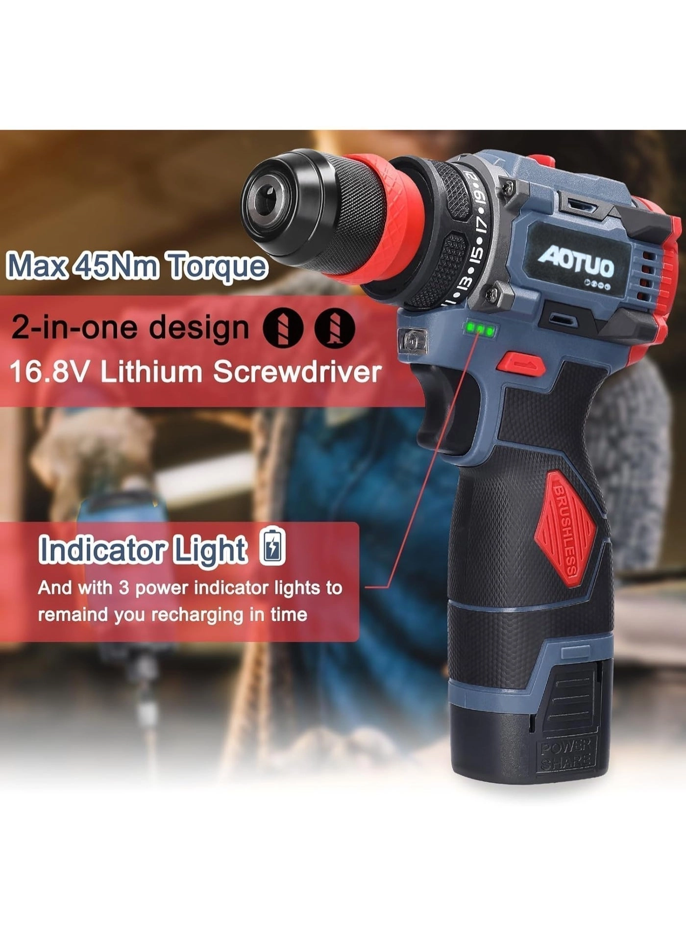 2in1 Lithium Drill - 18V Brushless