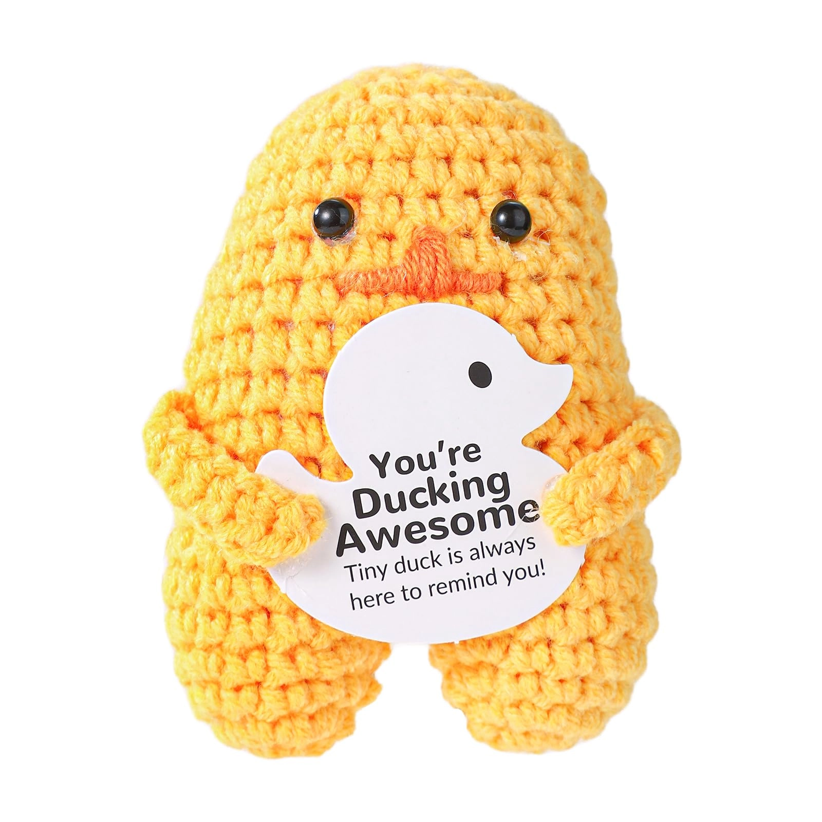 TOYMIS Duck Positive Crochet Duck 9.5 cm