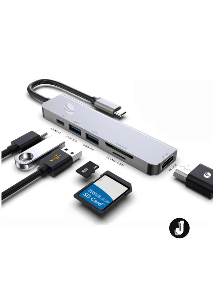 USB C Hub - 4K HDMI 100W PD SD/TF Card Reader