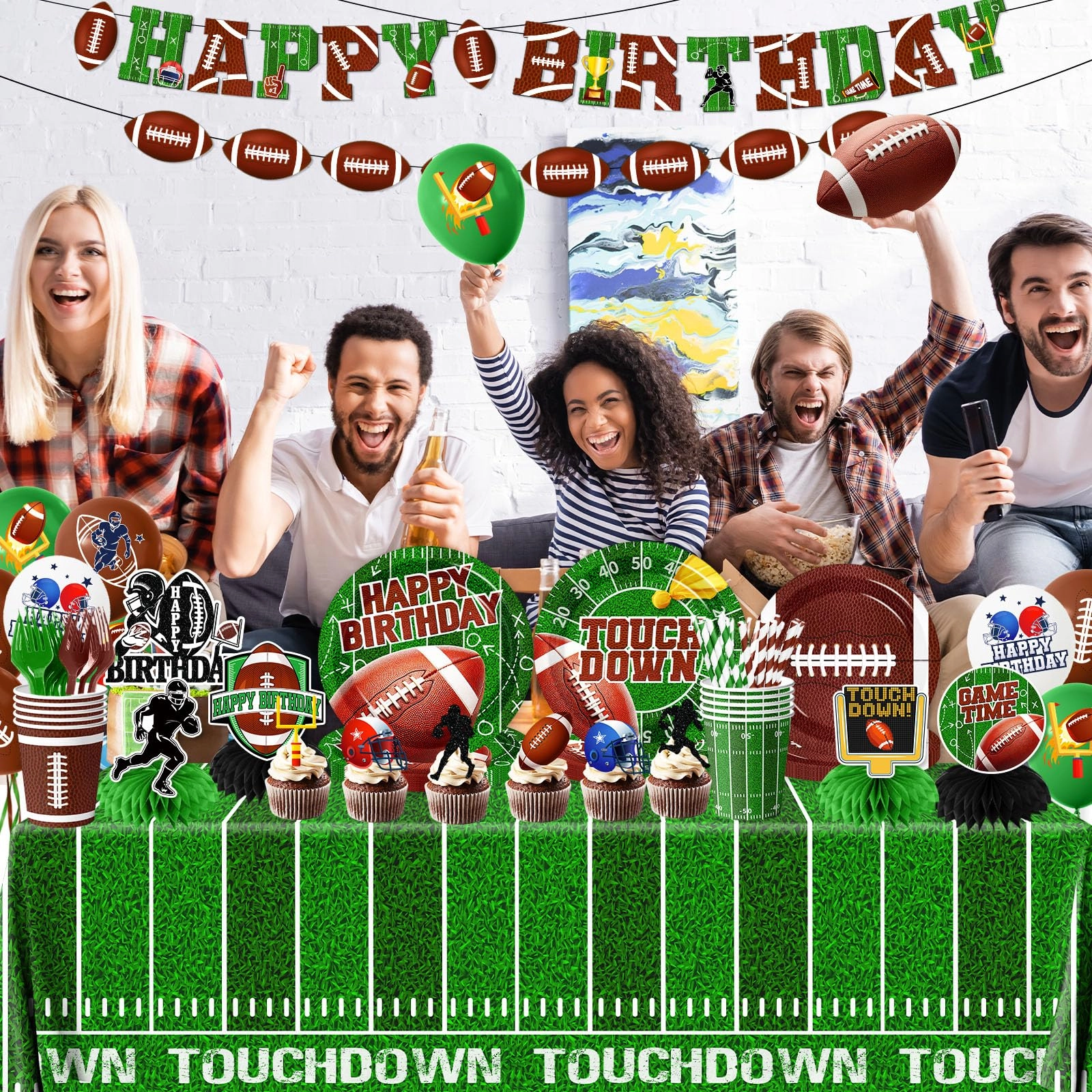 Football Birthday Party Decorations - 191Pcs Birthday