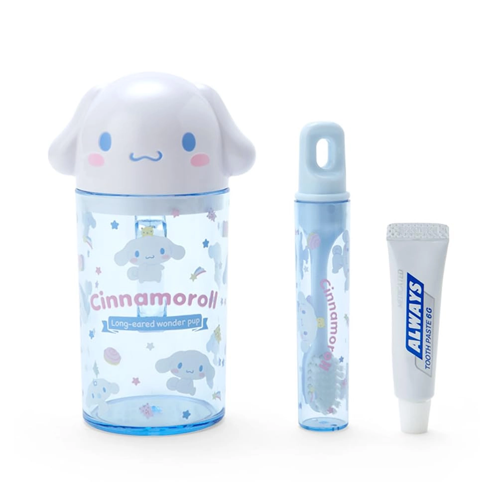 Sanrio Cinnamoroll - Toothbrush & Cup Set Travel Size 3-Piece Pack