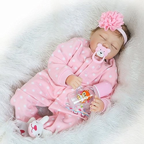 RXDOLL Reborn Baby Doll - 22 inch Pink Outfit Ages 3+