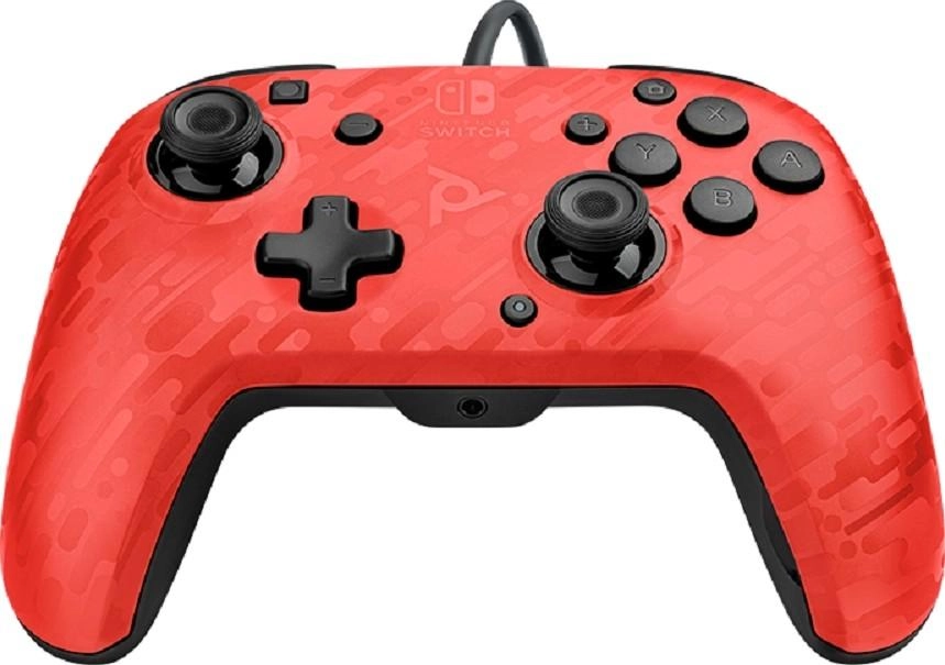 Nintendo Switch Faceoff Controller Camo Red