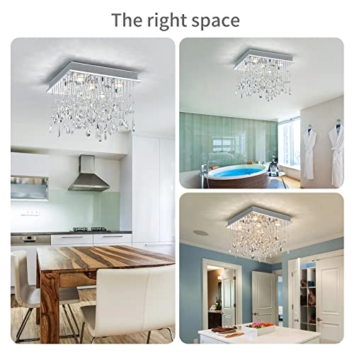 Crystal Raindrop Sqaure - Dimmable