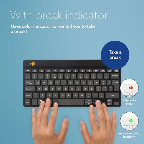 Compact Slim Ergonomic Wireless Keyboard - US Wireless