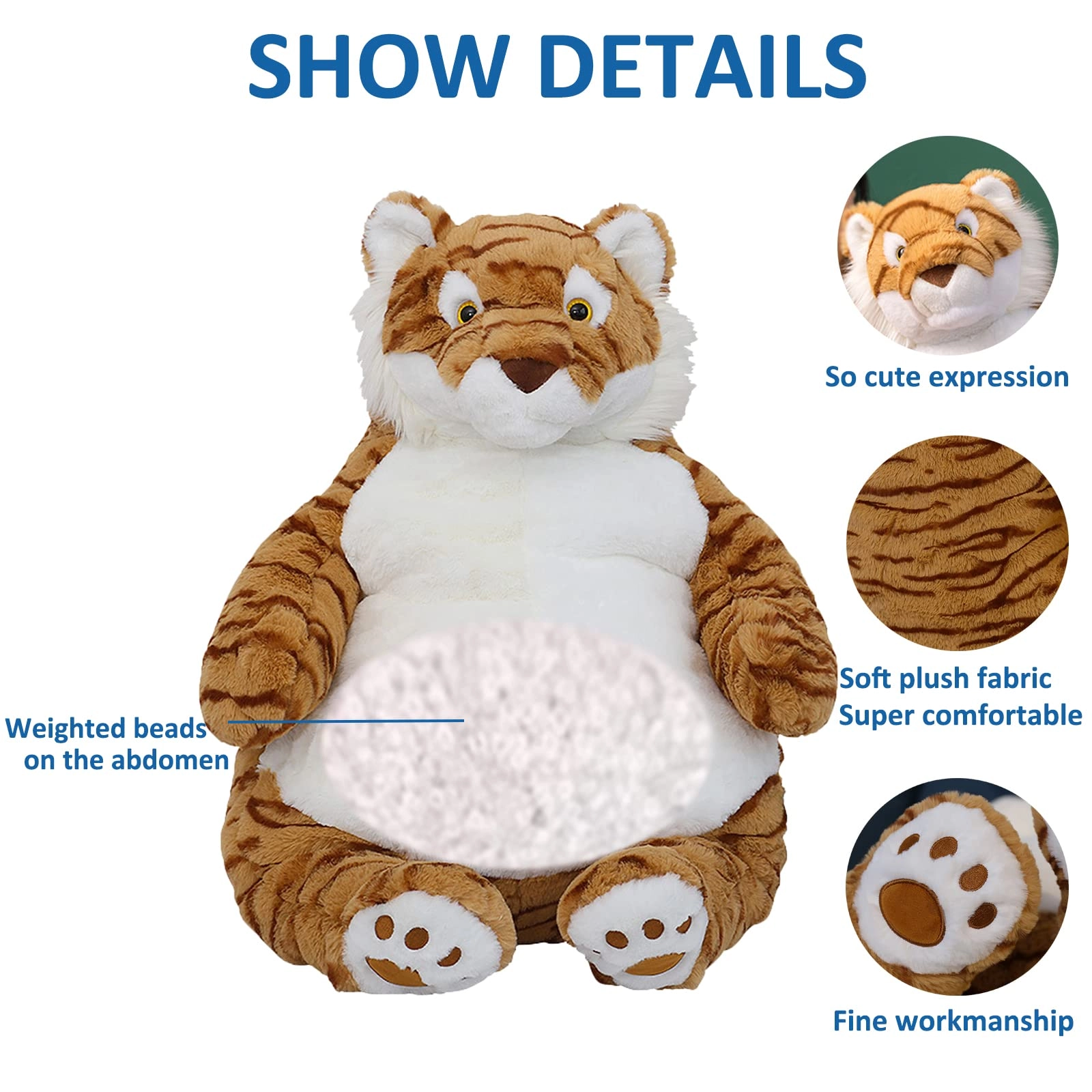 Bear - 43 cm Weighted Plush Brown