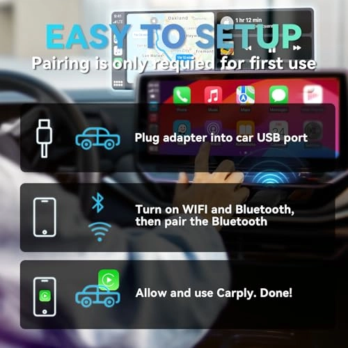 Wireless CarPlay Adapter - Converts Wired to Wireless USB C
