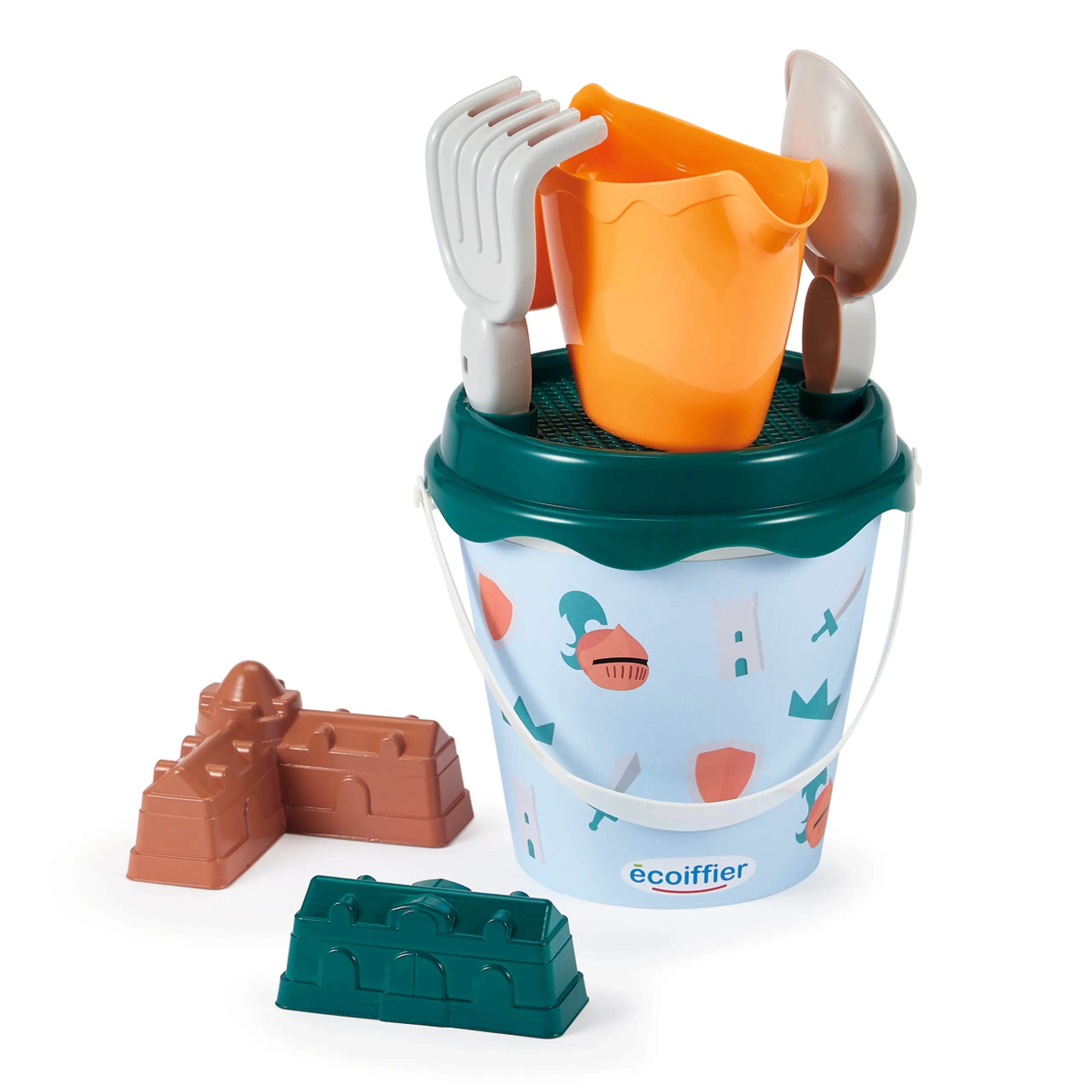 ECOIFFIER Garnished Knights Bucket - Suitable for 18 months & above 7 Pcs