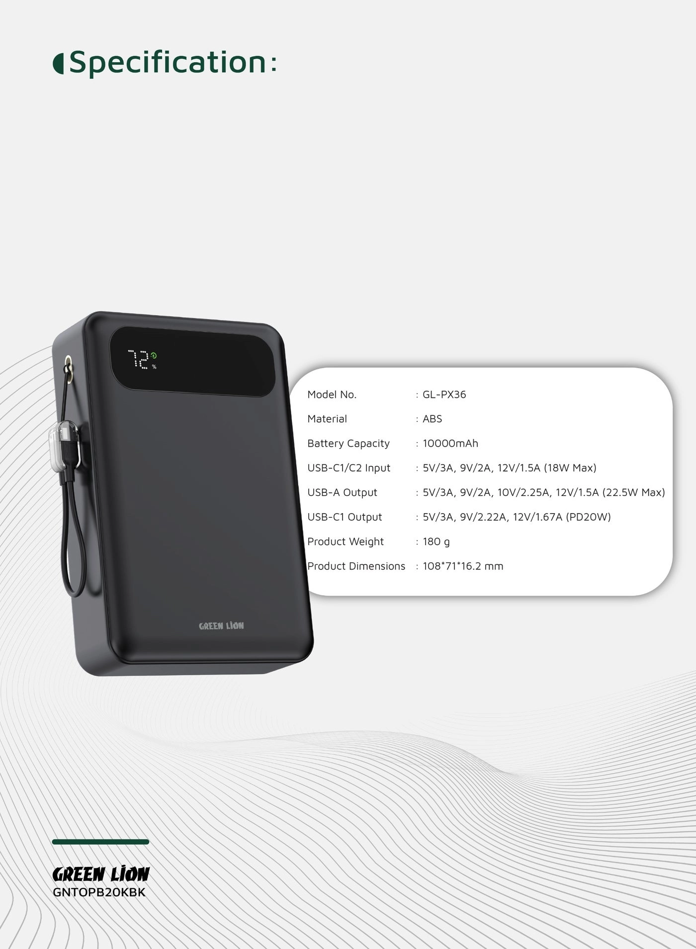 TOLEDO - 20000mAh 22.5W