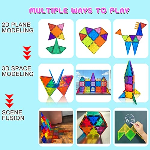 Magnetic Building Blocks - 34 pcs