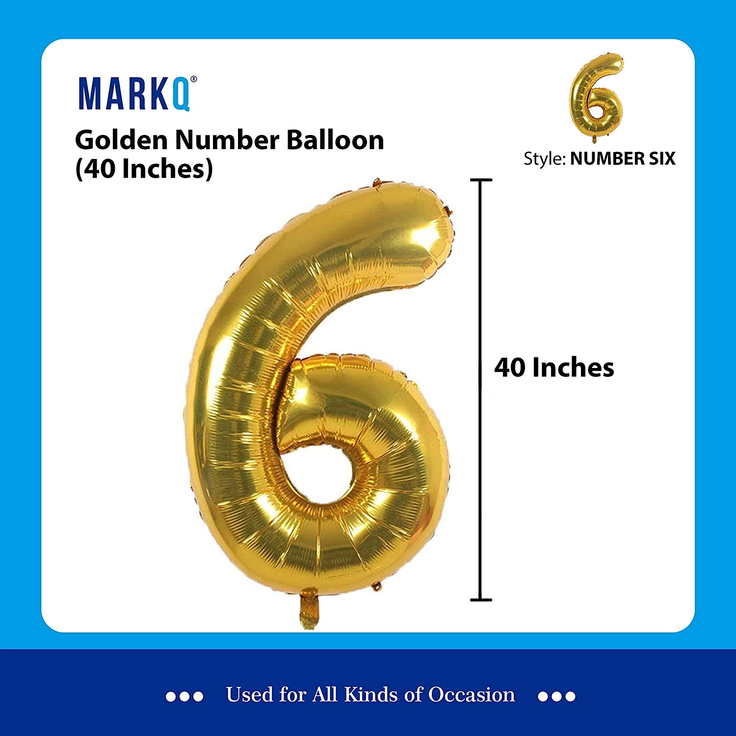 Number Balloons - 40 inch Gold Foil