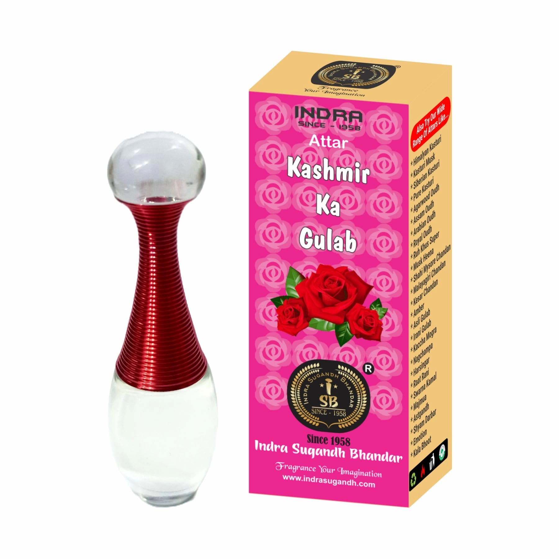 INDRA SUGANDH BHANDAR Gulab Attar - 8 Milliliters