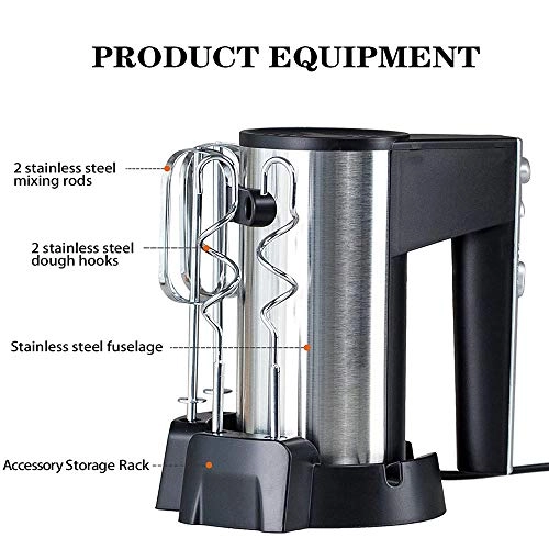 Hand Mixer - 5-Speed Silver+Black