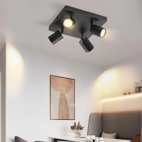 Ceiling Light - 4-light GU10 Black