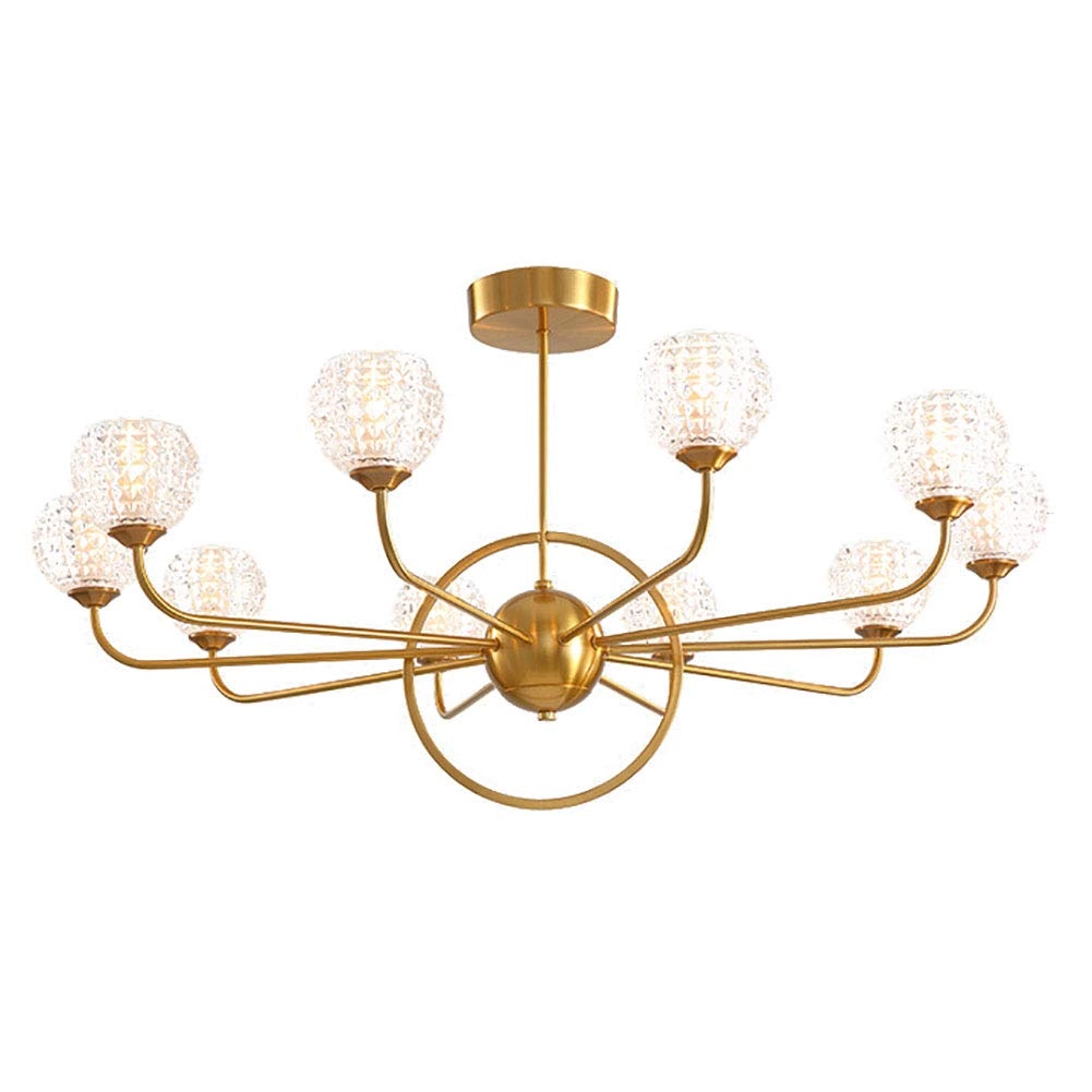 NSXBY Sputnik Chandelier - Black and gold 10 head