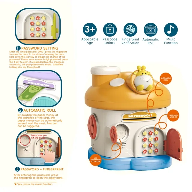 Mashroom Piggy Bank - 3 +