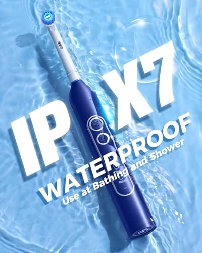 Rotating Electric Toothbrush - 8 Brush Heads 4 Modes 25-Day Battery Life