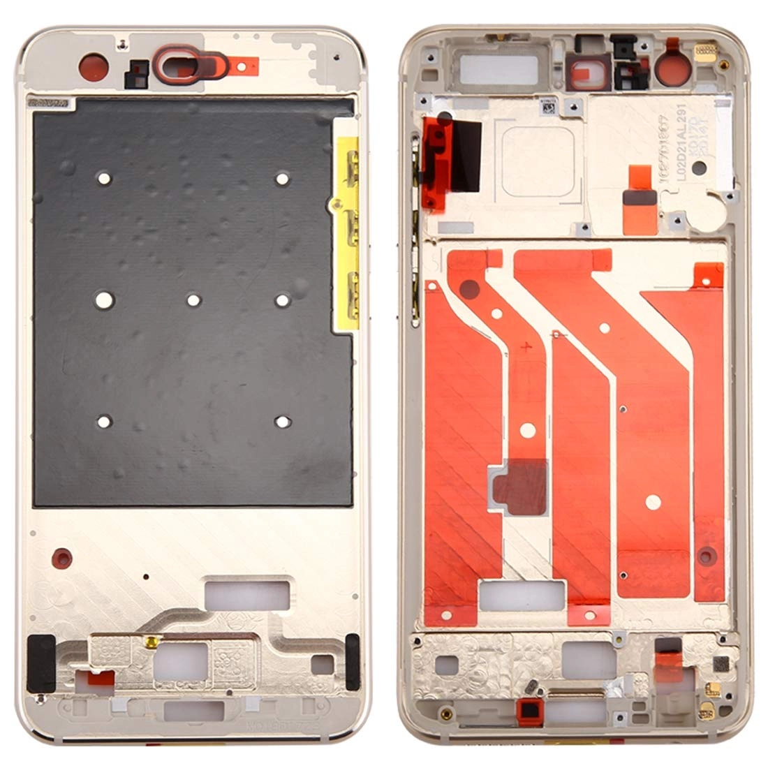 HuSunall Honor 8 Lite / P8 lite 2017 Front Housing LCD Frame Bezel Plate - Black