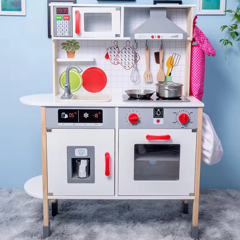 Kids Kitchen Wooden Pretend Playset (5551007-Bdj0926)