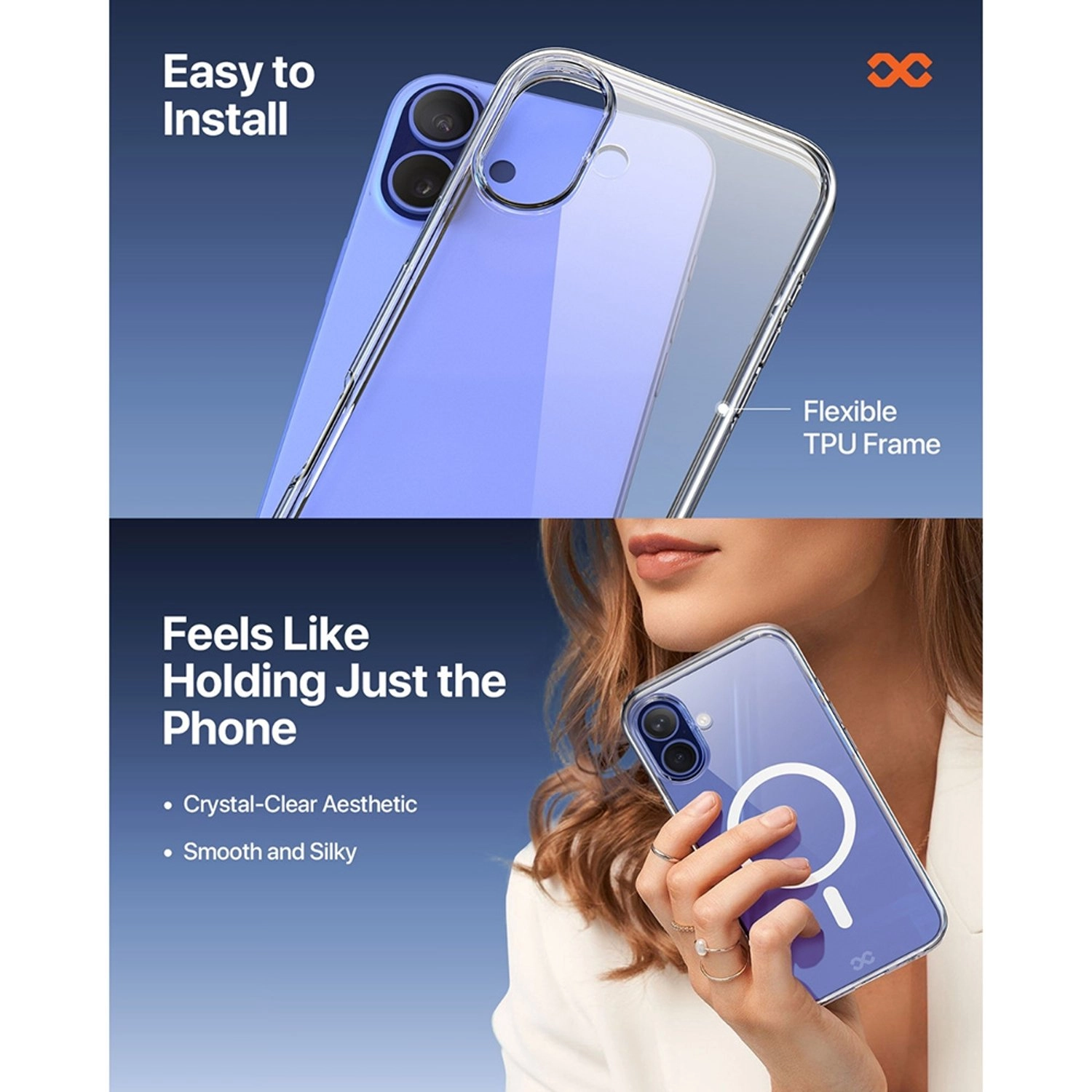 Zepho NeoClear Clear Case with MagSafe for iPhone 16