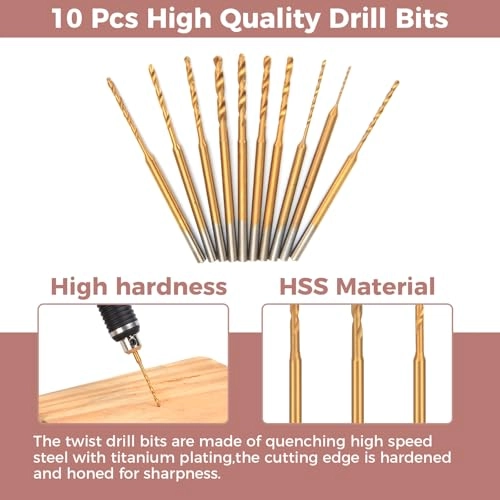 Mini Drill Pen - 3-Speed Rechargeable 10 Small Drill Bits