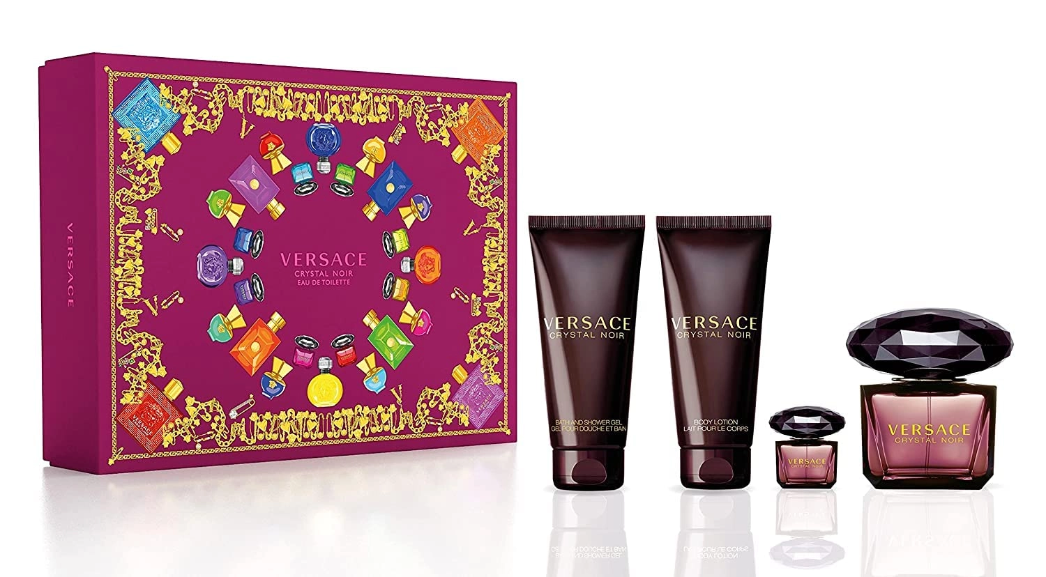 Euro Italia CRYSTAL NOIR EDT - 90 Milliliters Gift Set