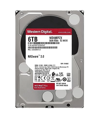 Red Plus 3.5" 5400rpm 64MB SATA 6Gb/s (ST-6TBS/64-WD60EFRX) - 6TB