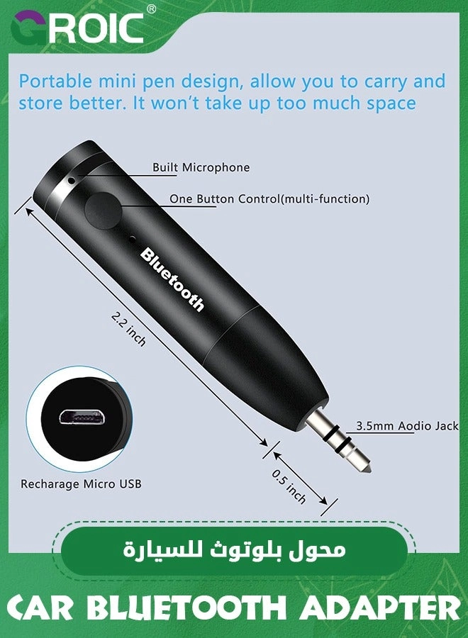 Bluetooth Aux Adapter - Bluetooth 5.3 3.5mm