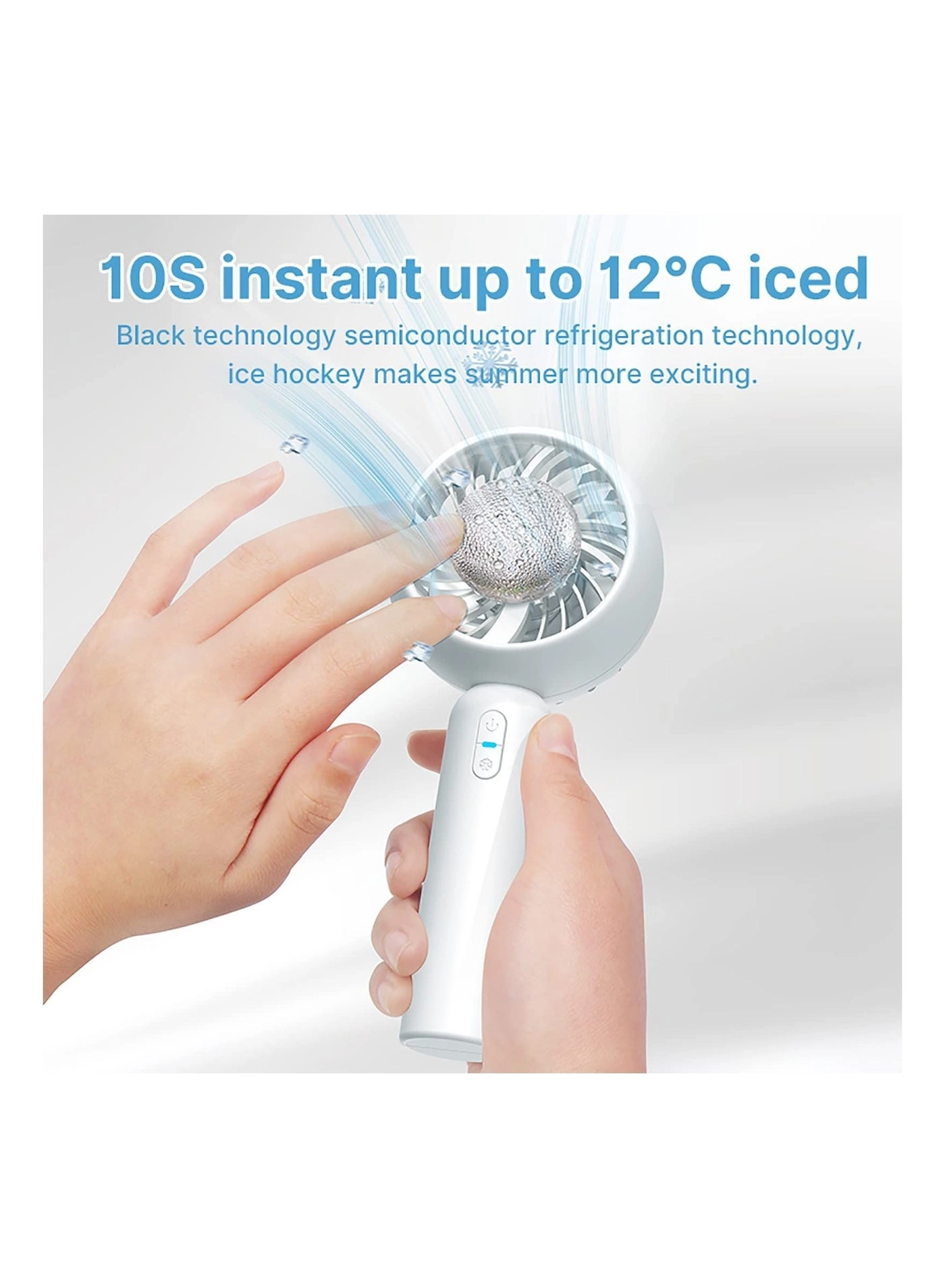 Personal Handheld Fan - Instant Cooling Rechargeable 3 Speed