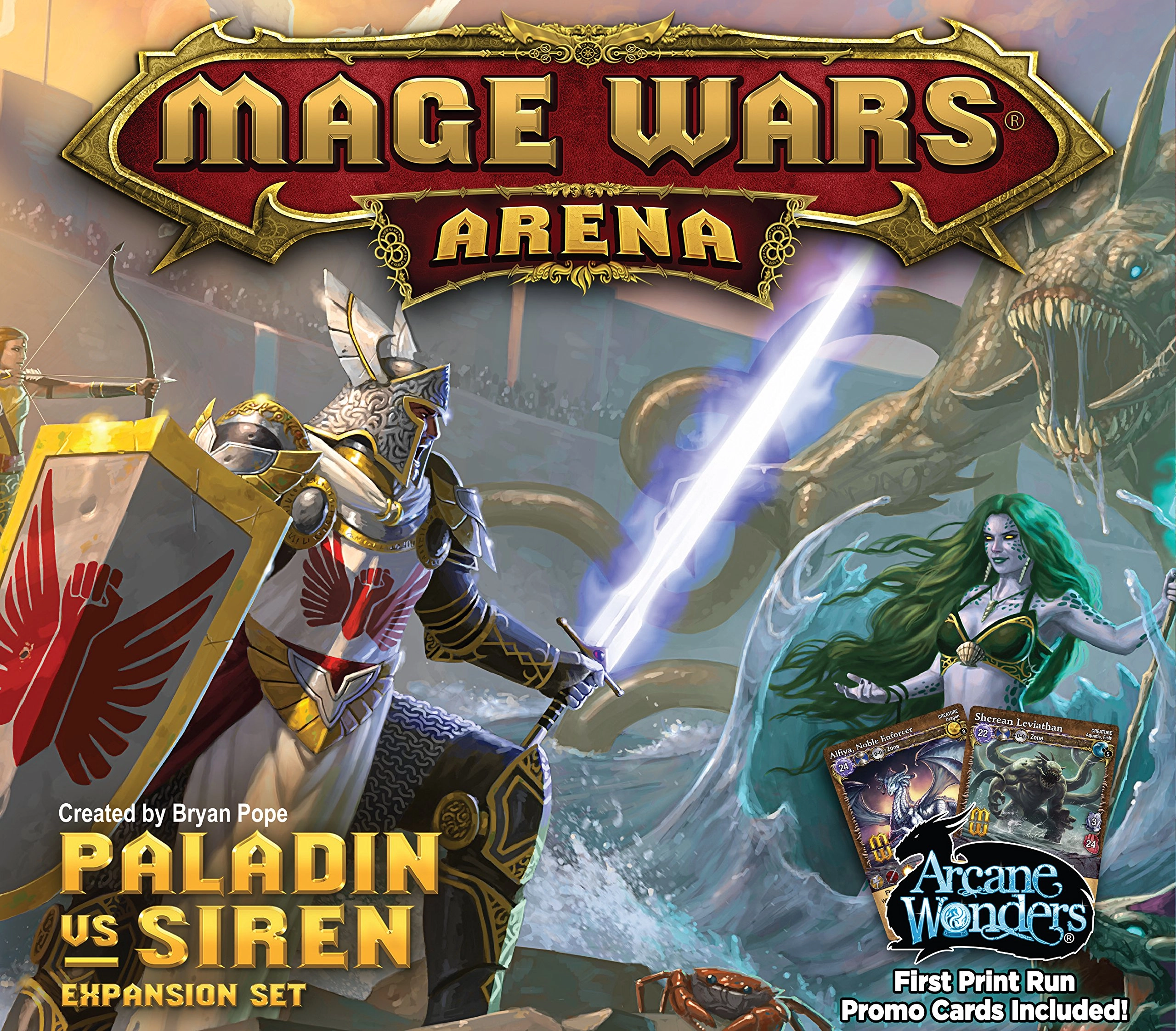 Arcane Wonders Mage Wars Arena: Paladin vs Siren