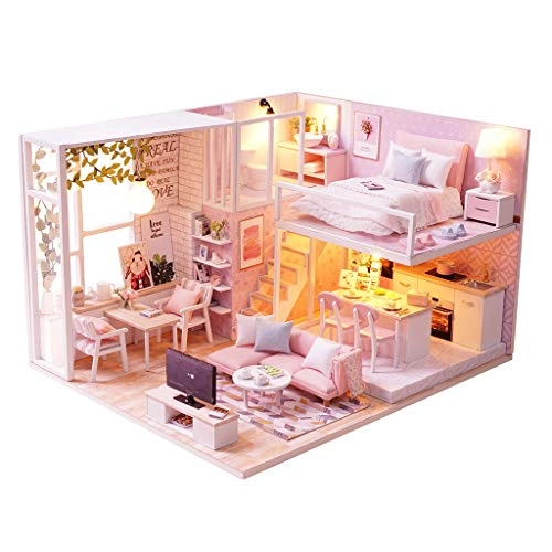 Miniature Dollhouse Kit - With Light 3D Wooden