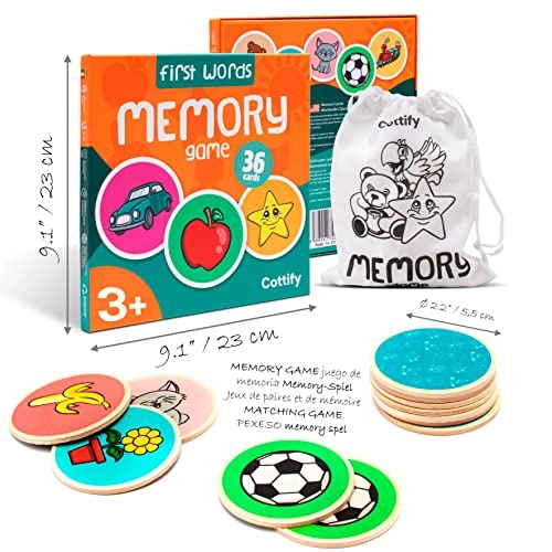 Wooden Matching Game - 2-4 Years 36 pieces