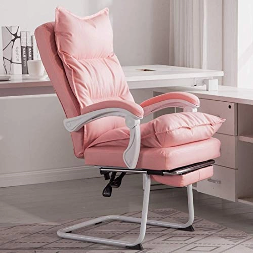 Desk Chair - PU Leather Brown High Back