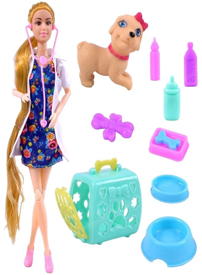 Rk Toys New Nurse Doll - Puppy Veterinarian Kit Role Play Set