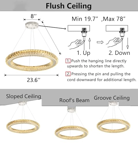 LED Ring Chandelier - Dimmable