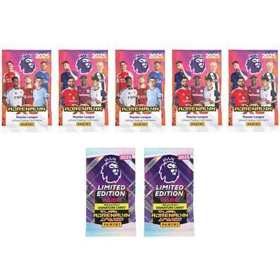 Premier League 2024/25 Adrenalyn XL Pocket Tin - 5 trading packets 2 LIMITED EDITION cards