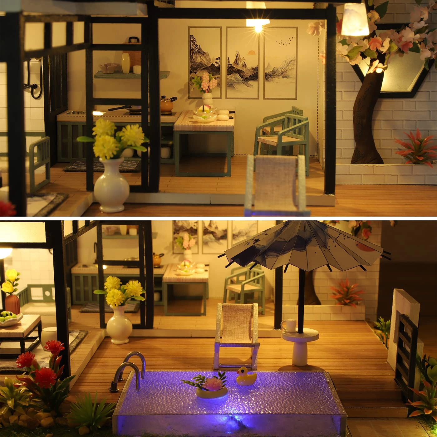 DIY Miniature Dollhouse Kit - Tiny House 1:24