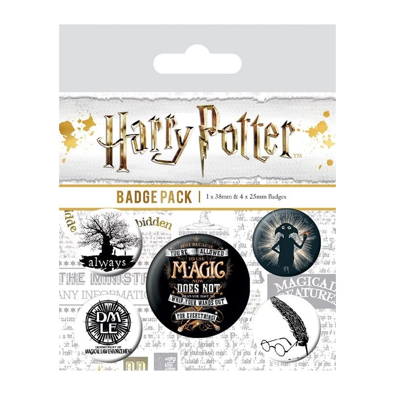 PYRAMID POSTERS Harry Potter Symbols Badges