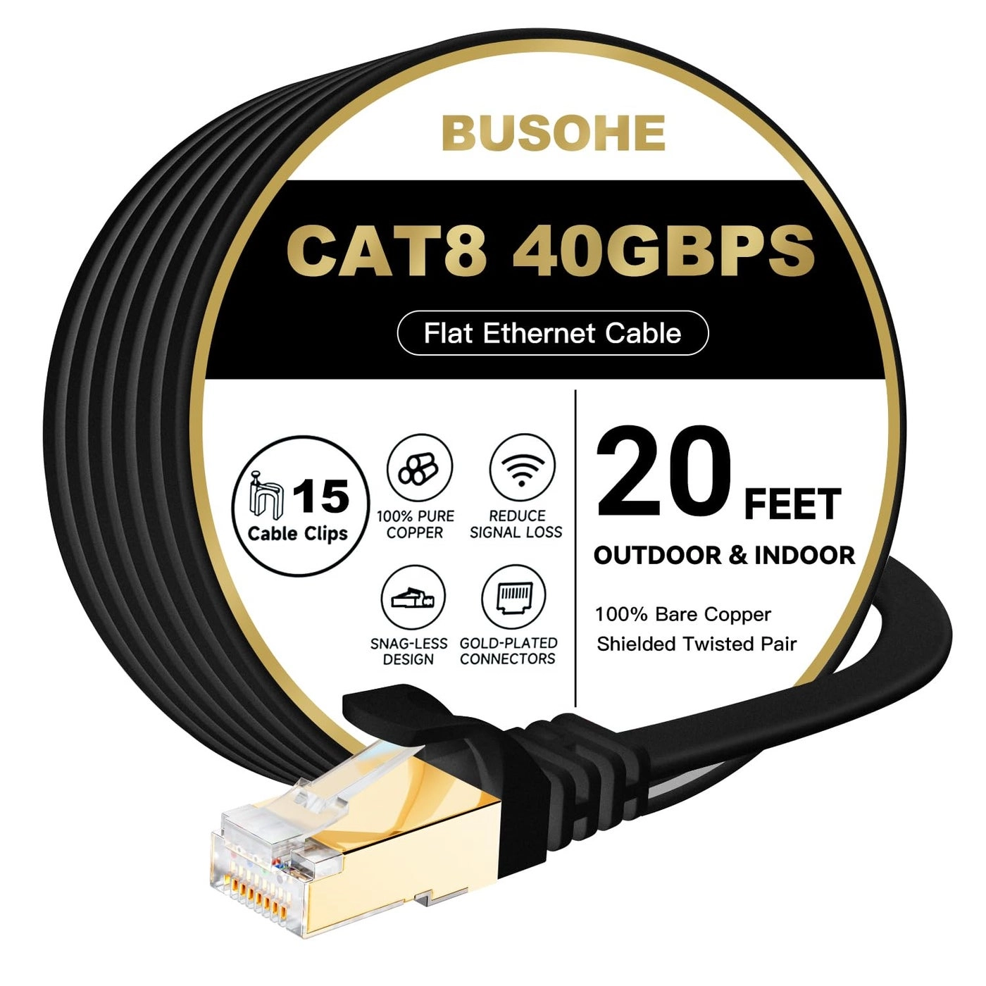 Cat 8 Ethernet Cable - 20 FT