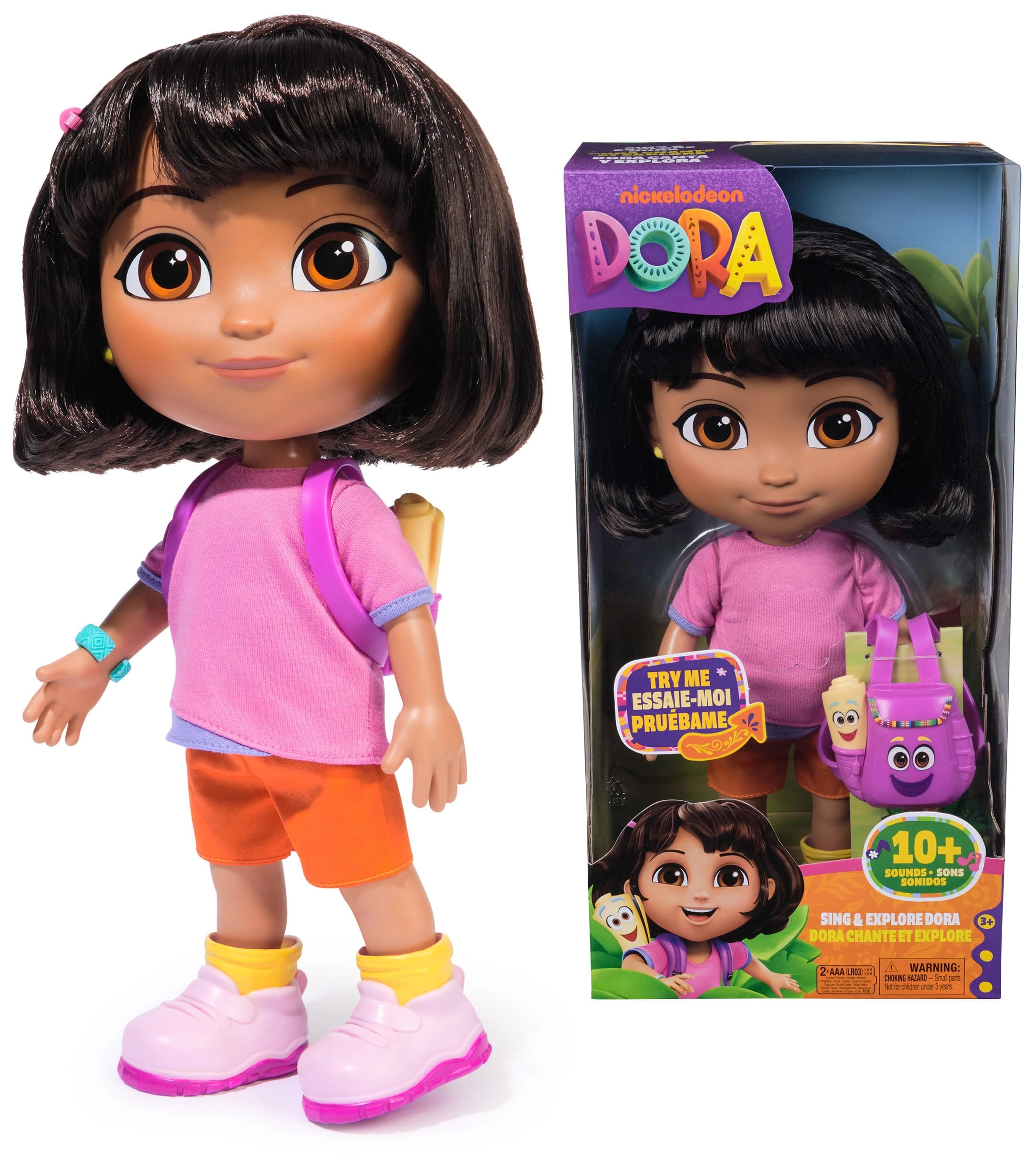 Spin Master Dora Sing & Explore Doll - 12-inch Bilingual Ages 3+