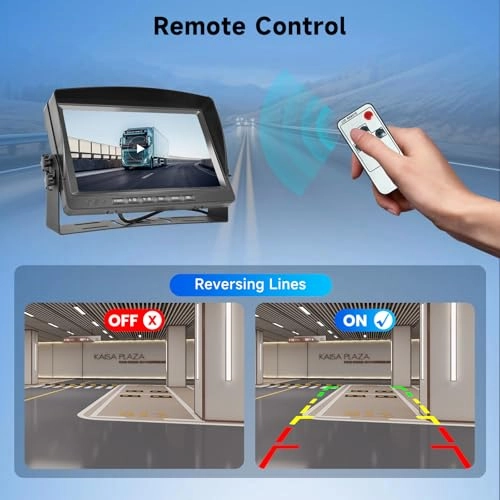 9 Inch LCD Monitor - 1024*600 + Colour Weatherproof Backup Camera - Night Vision Wired 1280H x 960V