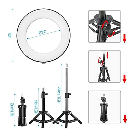 Ring Light LED - 6" Tripod 3 Light Modes