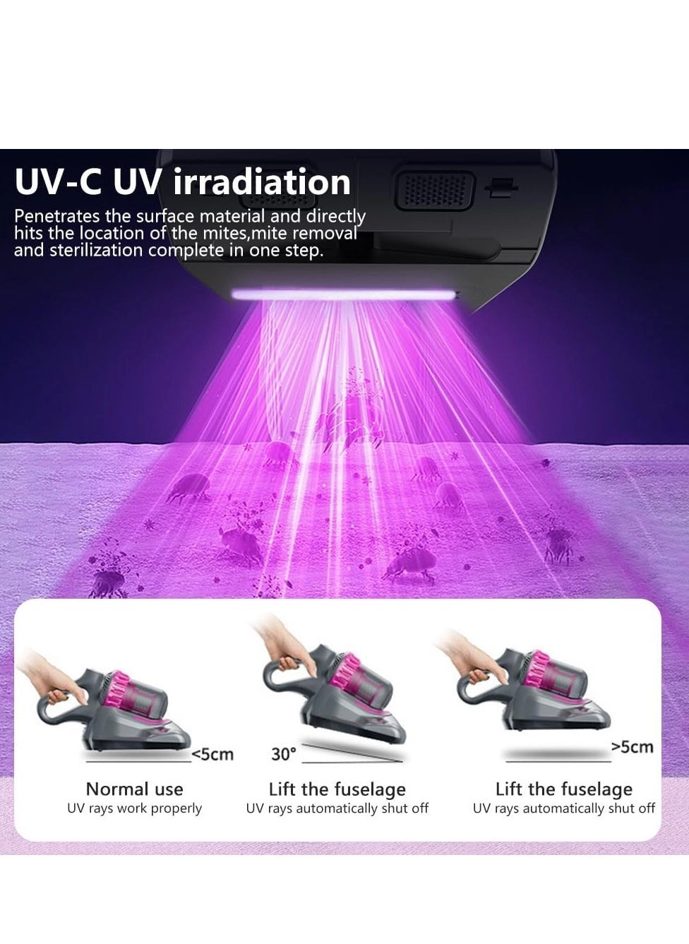 3-in-1 UV Vacuum Cleaner & Mite Remover