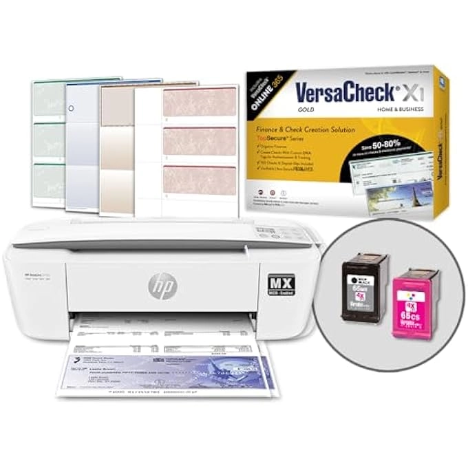 HP 3755MX + 65MS + 65CS + VERSACHECK PRESTO + VERSACHECK PAPER STARTER PACK + USB PRINTER CABLE