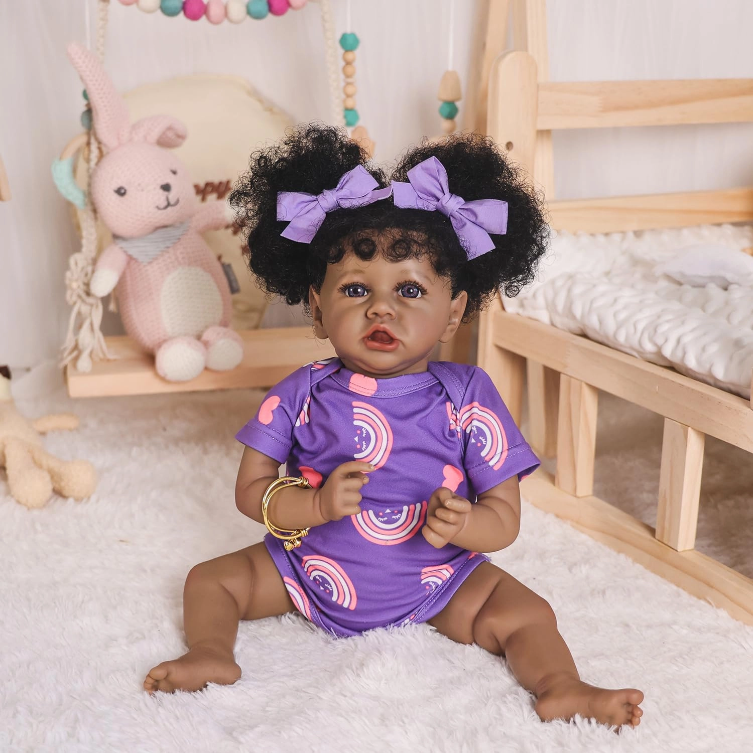 HOOMAI Reborn Baby Doll - 22.8 Inch African American Ages 3+