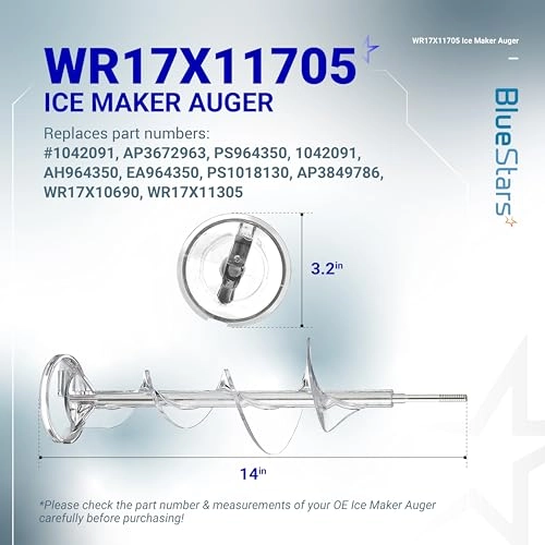 WR17X11705 Ice Maker Auger - General Electric Hotpoint