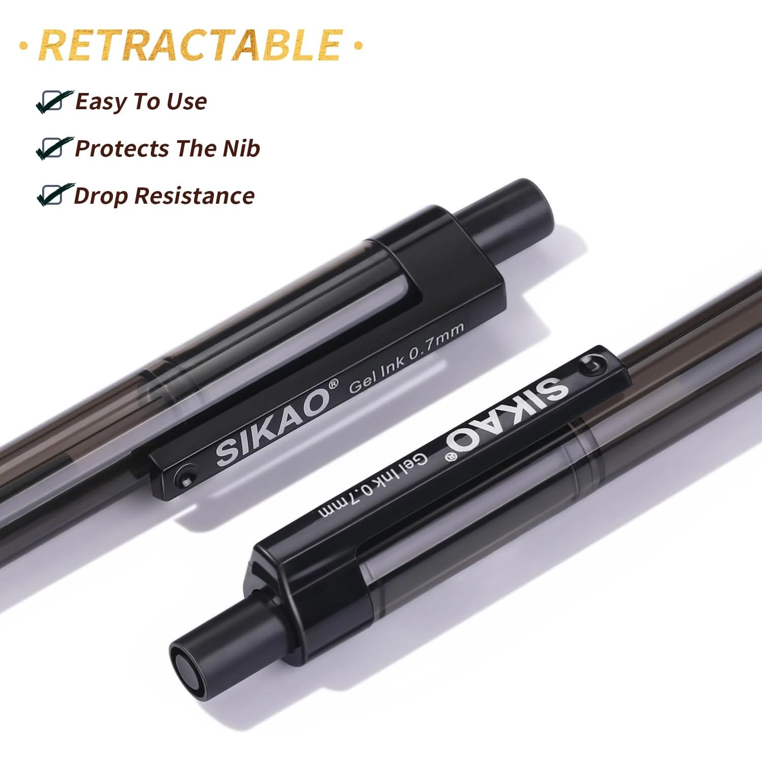 Black gel pens - 60 Pack 0.7mm